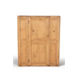 A pine wall hanging cupboard