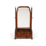 A Queen Anne walnut dressing mirror