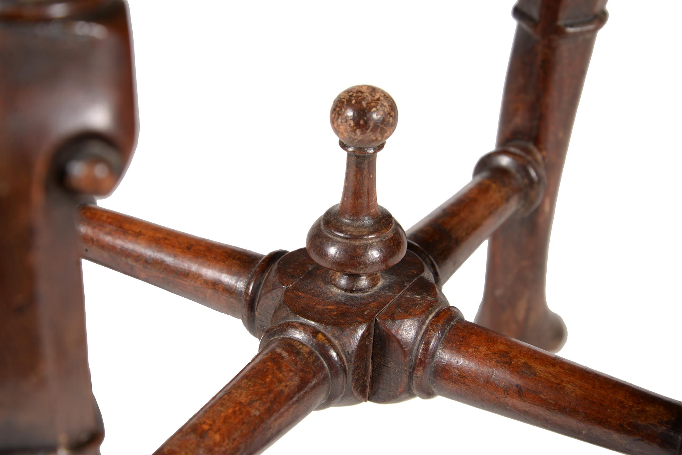 A Queen Anne beech stool - Image 3 of 5