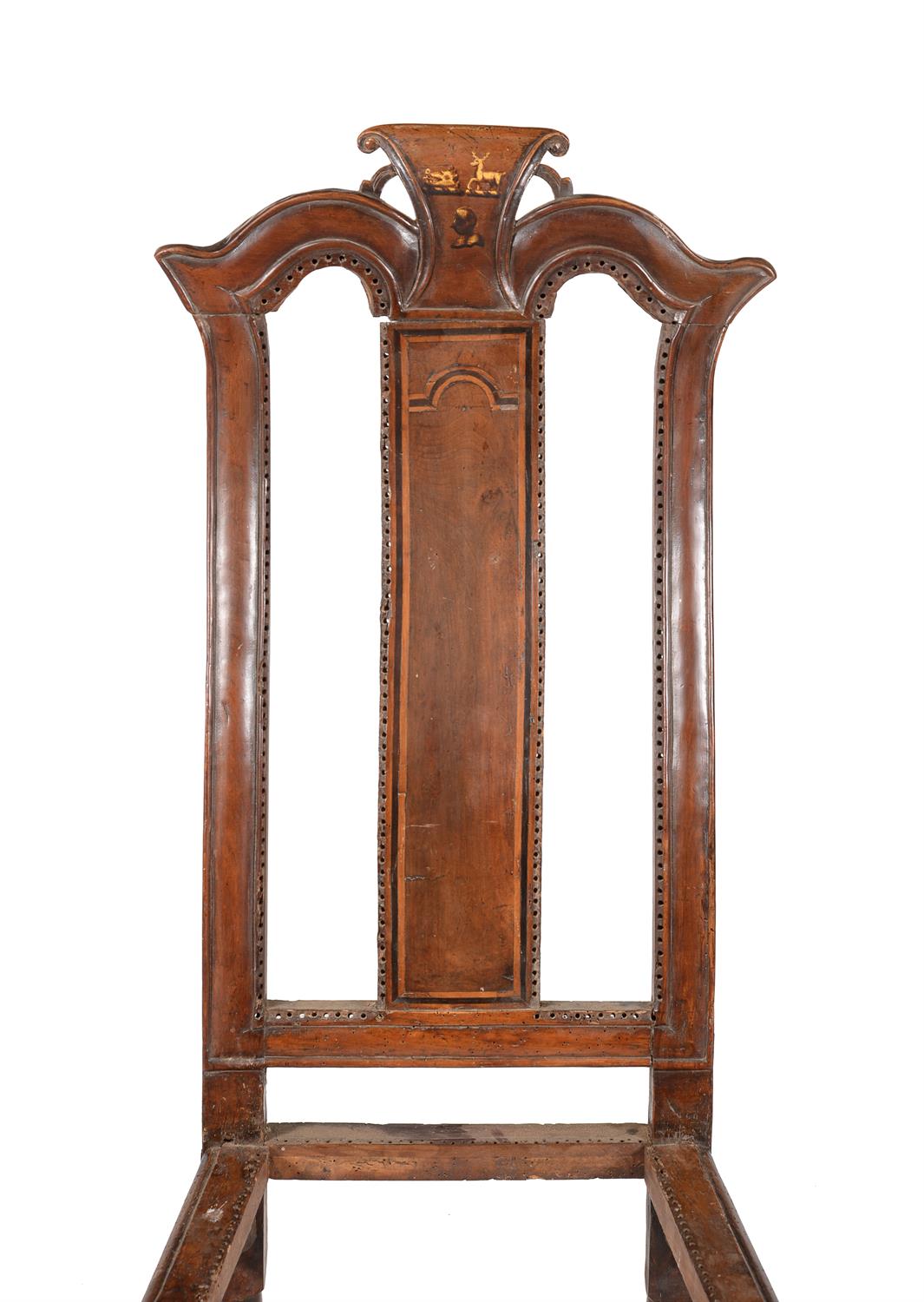 A Queen Anne walnut side chair - Image 3 of 4