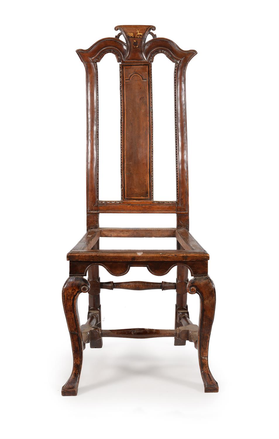 A Queen Anne walnut side chair - Image 2 of 4