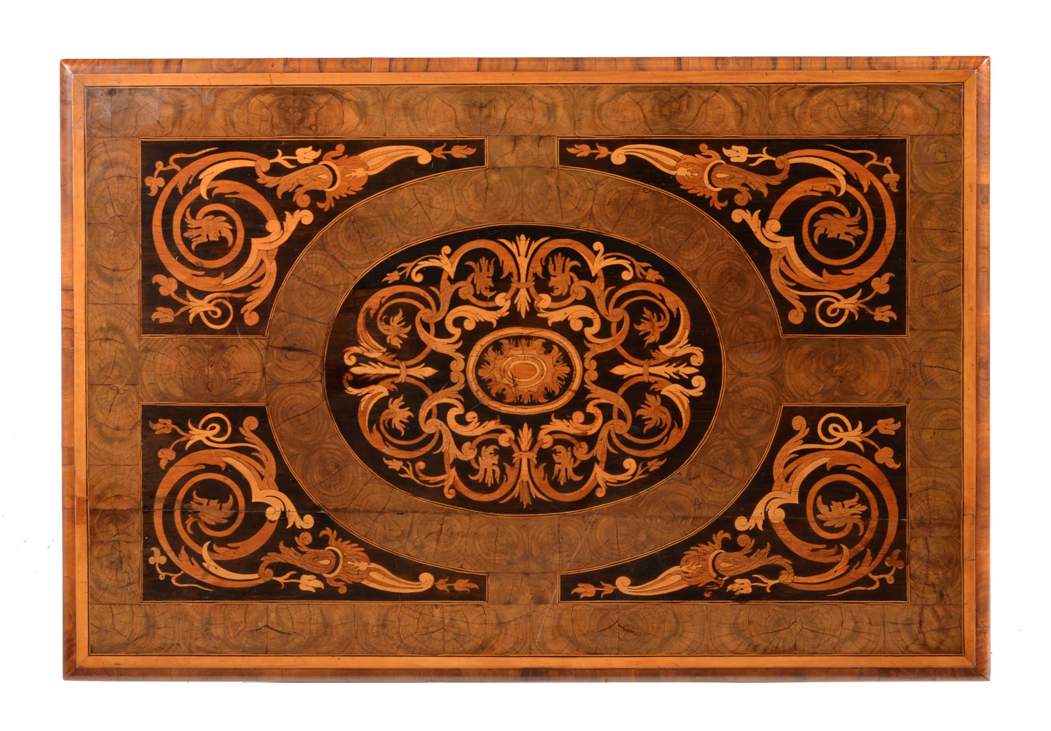 A fine William & Mary walnut oyster veneered and marquetry side table - Image 2 of 6