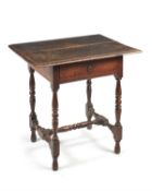 A William & Mary oak side table