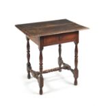 A William & Mary oak side table