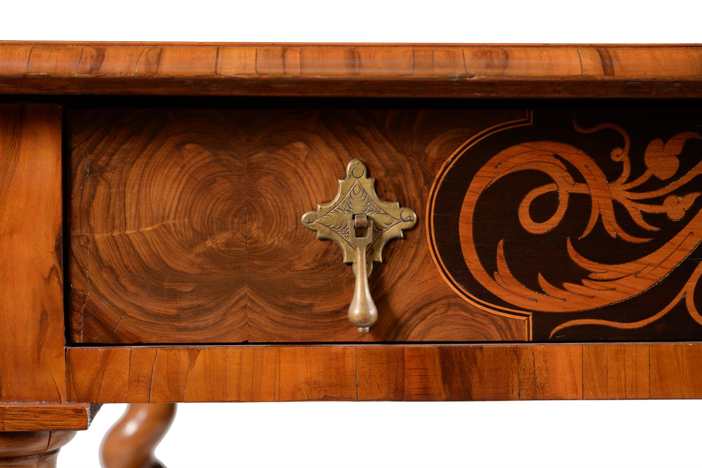 A fine William & Mary walnut oyster veneered and marquetry side table - Image 4 of 6