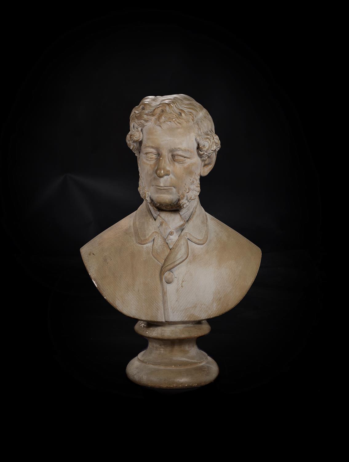 A Victorian plaster bust of Alderman Edward Webb