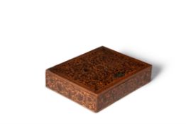 Y A holly and kingwood marquetry writing box