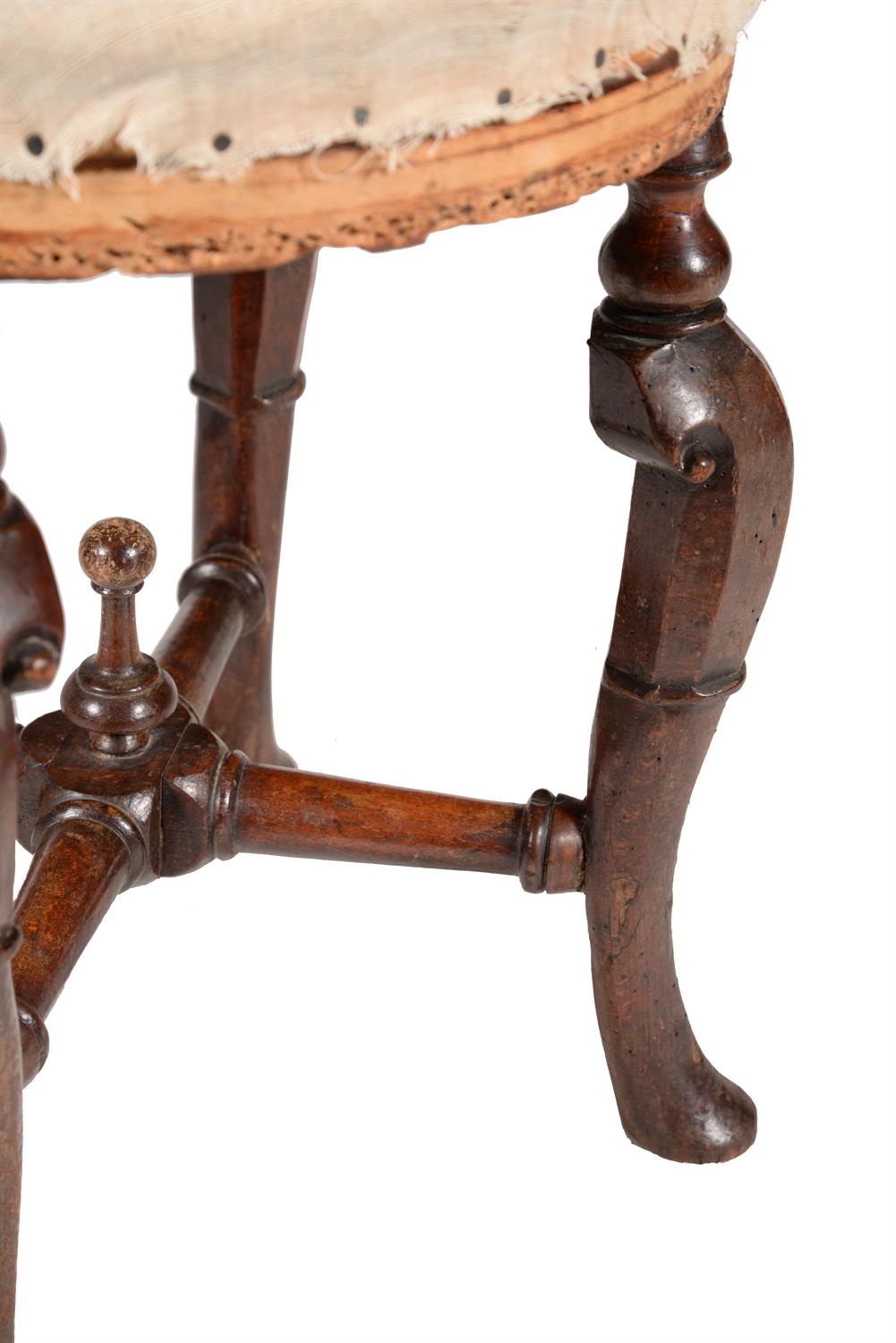 A Queen Anne beech stool - Image 2 of 5