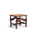 A Charles II oak low table