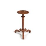 A William & Mary walnut and marquetry torchere stand