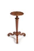 A William & Mary walnut and marquetry torchere stand