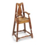A George I walnut child's high chair