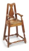 A George I walnut child's high chair