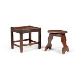 A George III oak stool