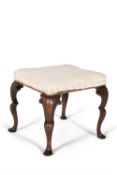 An Irish George II walnut stool