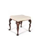 An Irish George II walnut stool