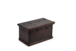 An oak alms box