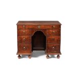 A William & Mary oak kneehole desk