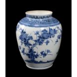 An Arita blue and white vase