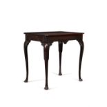 A Irish George II mahogany silver or tea table