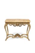 A French carved giltwood centre table, late 19th century