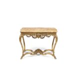 A French carved giltwood centre table, late 19th century