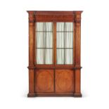 Y A George III satinwood and tulipwood bookcase