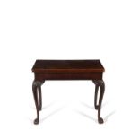 A George II mahogany folding card table