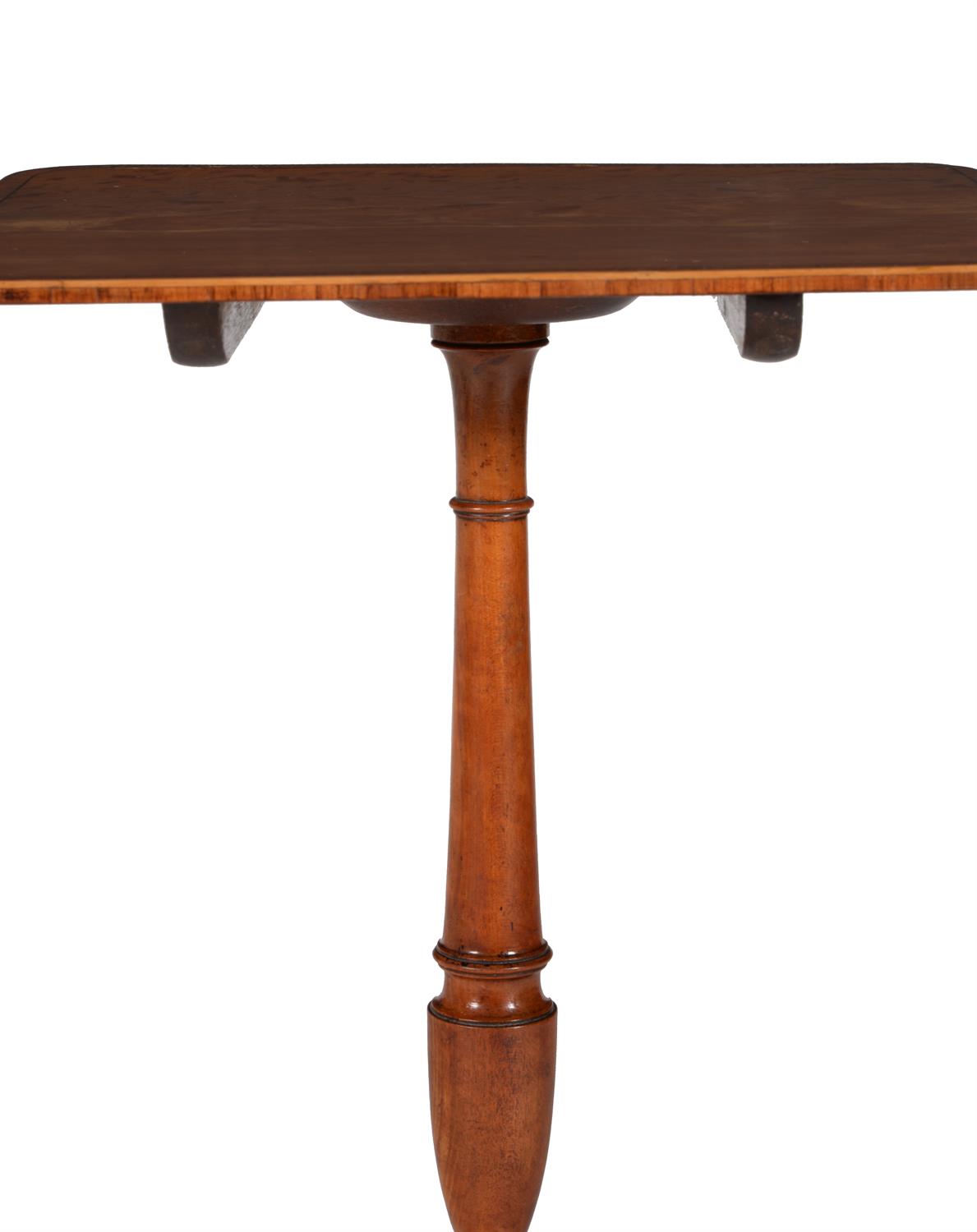 Y A George III satinwood and rosewood crossbanded tripod table - Image 3 of 5