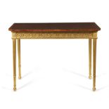 A George III mahogany and giltwood side or console table