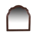 A Chinese Export carved padouk wall mirror