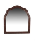 A Chinese Export carved padouk wall mirror