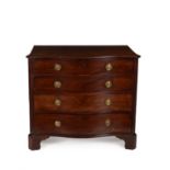 A George III mahogany serpentine chest of drawers
