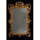 A George II carved giltwood wall mirror