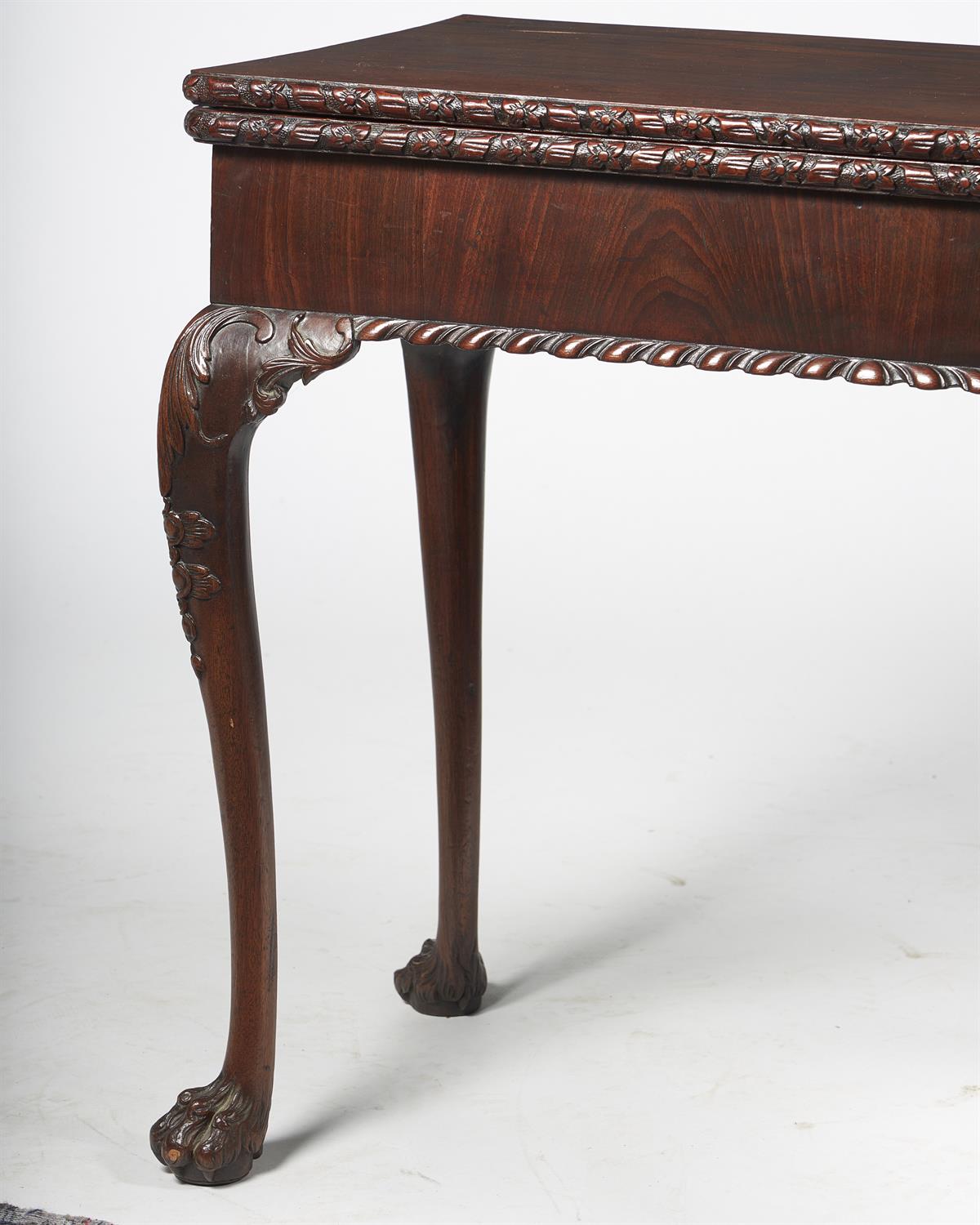 A George II mahogany concertina action card table - Image 6 of 6