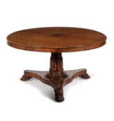 Y A William IV rosewood centre table