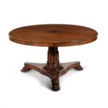 Y A William IV rosewood centre table