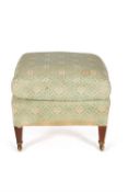 A mahogany and upholstered stool, by Howard & Sons, mid 20th century