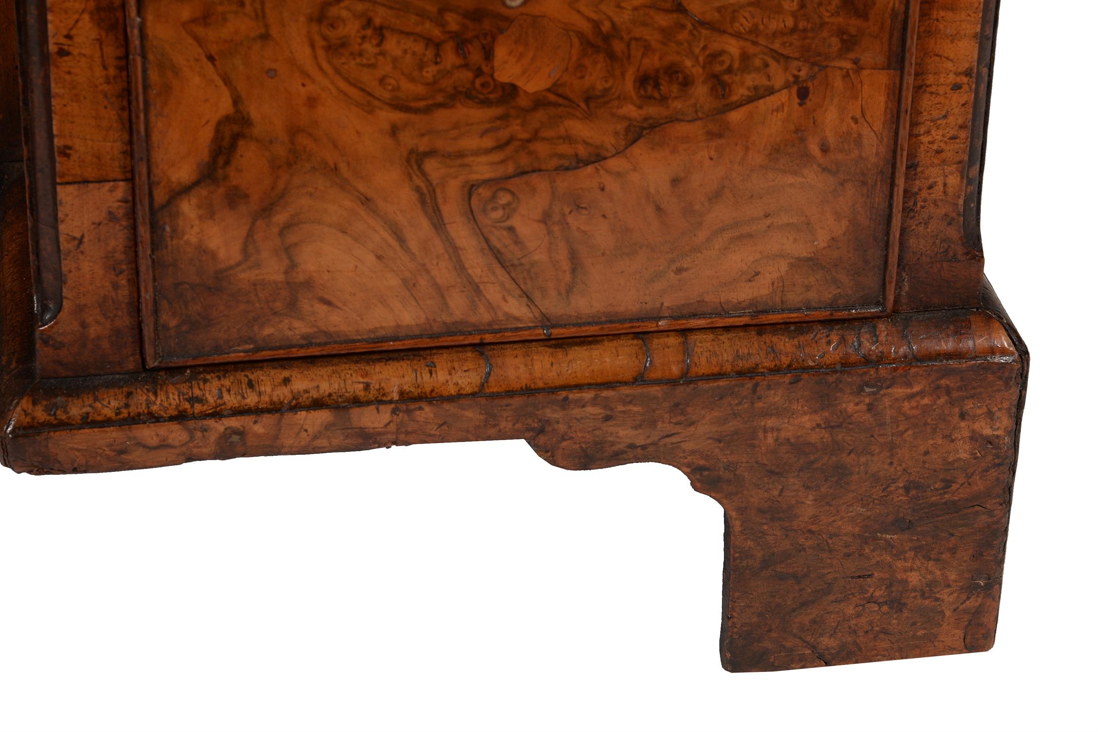 A George II figured walnut and crossbanded kneehole desk - Image 5 of 5