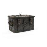 A German iron strong box, 17th century