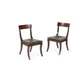 A matched set of twenty two Regency mahogany dining chairs