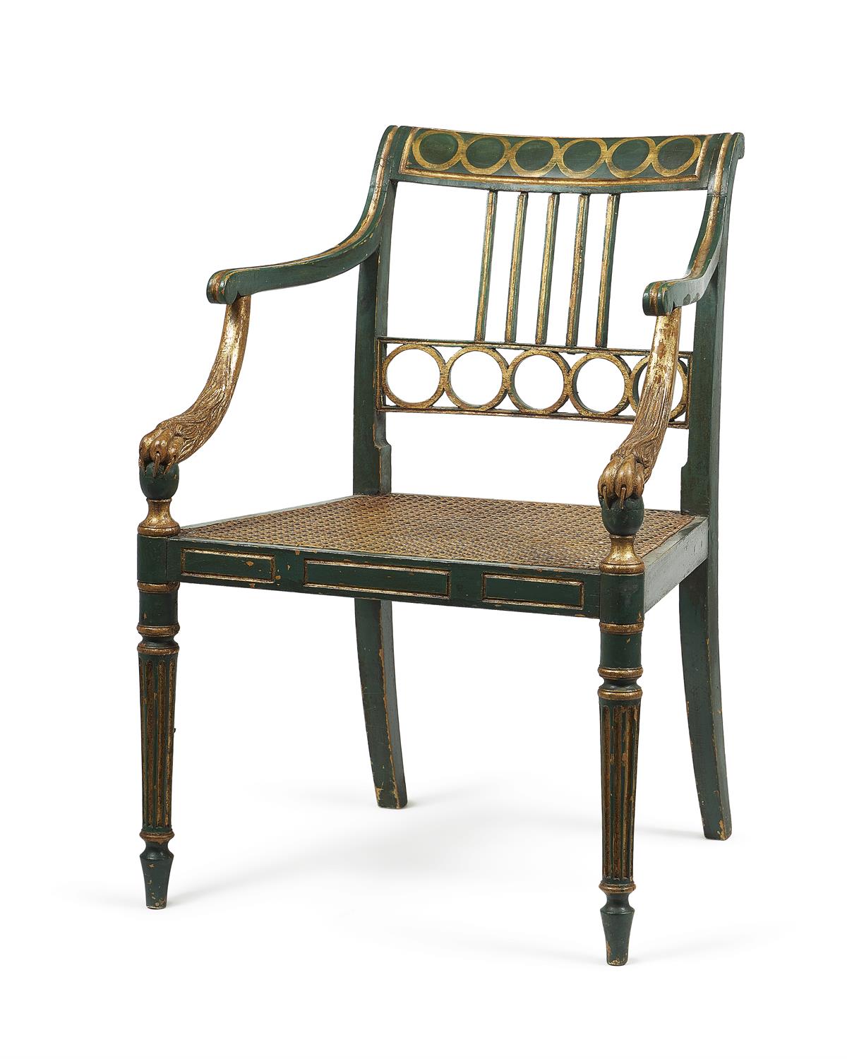 A Regency mahogany open armchair - Image 2 of 2