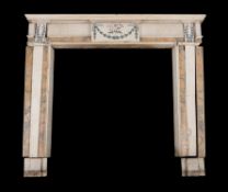 A George III marble and scagliola fire surround