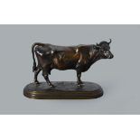After Isidore-Jules Bonheur (1827-1901), a patinated metal model of a standing cow