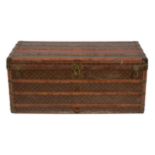 Louis Vuitton, a monogrammed canvas, oak, and brass mounted steamer trunk