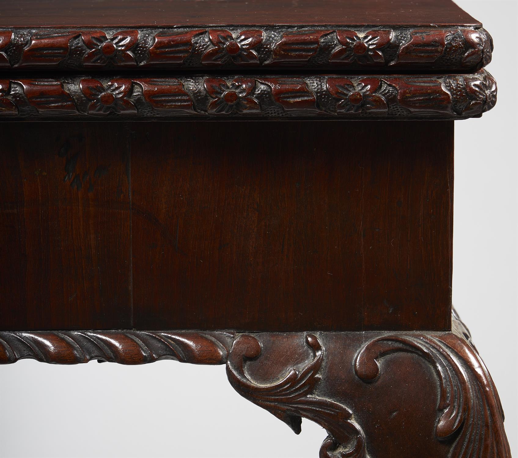 A George II mahogany concertina action card table - Image 4 of 6