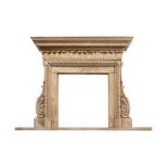 A stone composition fireplace surround in George II taste