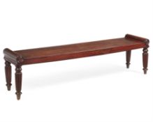 A Regency mahogany hall bench