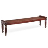 A Regency mahogany hall bench