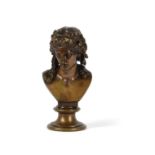 A French patinated bronze bust of Ariadne